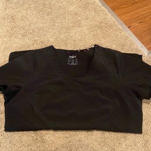 Heart soul medium black scrub top